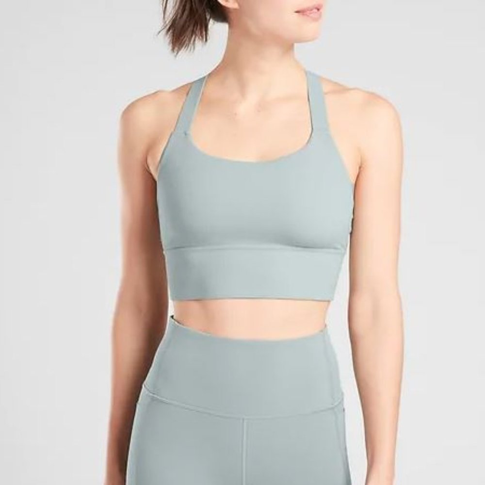 NWT Athleta Green Warrior Longline Sports Bra - Picture 2 of 7